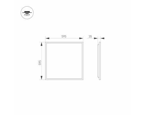 Светильник DL-TITAN-S600x600-40W Day4000-MIX (WH, 120 deg, 30-42V, 950mA) 032783 Arlight