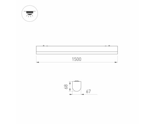 Светильник ALT-LARGO-1500-40W Day4000 (WH, 120 deg, 230V) 033055 Arlight