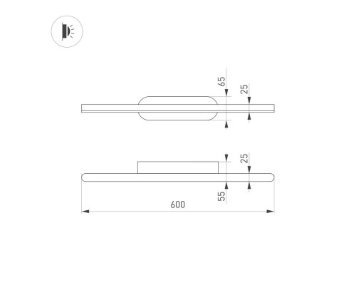 Светильник SP-TENERO-S600x45-13W Day4000 (WH, 120 deg, 230V) 035321 Arlight