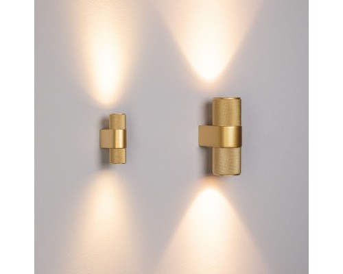 Светильник SP-SPICY-WALL-MINI-TWIN-S104x39-2x3W Warm3000 (GD, 40 deg, 230V) 035562 Arlight