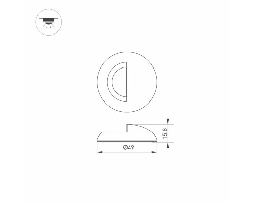 Накладка ART-DECK-CAP-LID-R50 (BK) 035757 Arlight