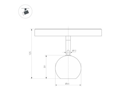 Светильник MAG-ORIENT-ORB-R60-10W Day4000 (BK, 35 deg, 48V) 035758 Arlight
