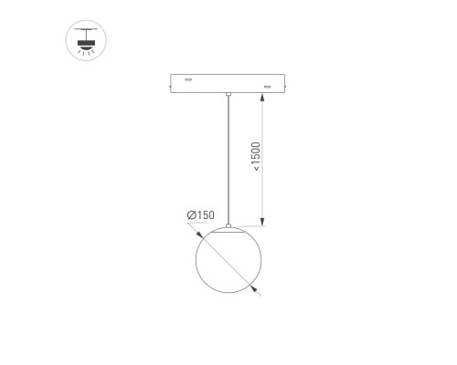 Светильник MAG-ORIENT-SFERO-HANG-R150-10W Day4000 (BK, 300 deg, 48V) 035759 Arlight