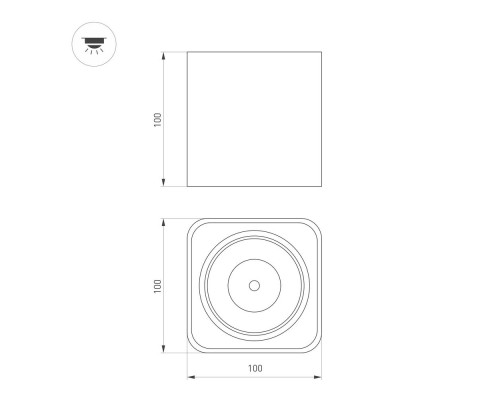 Светильник SP-CUBUS-S100x100-8W Day4000 (WH, 45 deg, 230V) 036048 Arlight