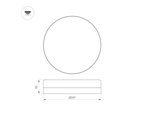 Светильник CL-SMURF-R400-30W Day4000-MIX (WH, 140 deg, 230V) 036669 Arlight